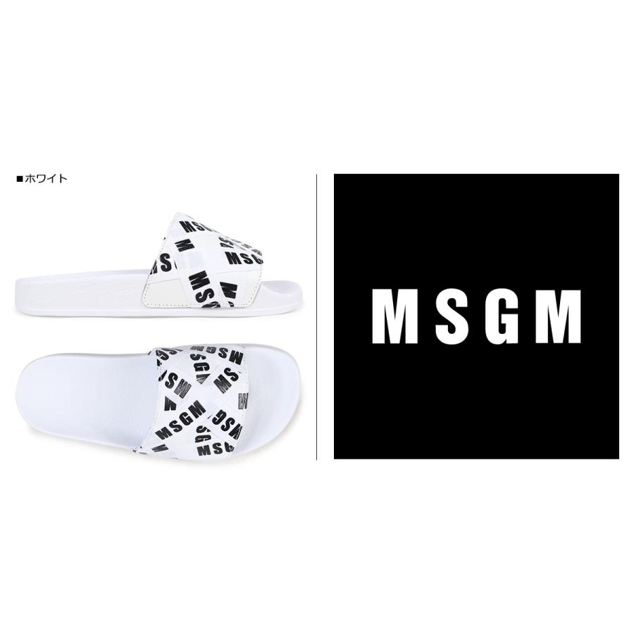 エムエスジーエム サンダル レディース MSGM シャワーサンダル MULTISTRAP LOGO SIDE SANDAL 2441MDS100 002 ホワイト｜sugaronlineshop｜02