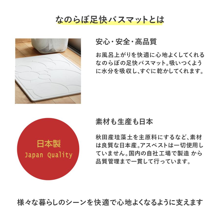 なのらぼ 珪藻土 バスマット マット 足拭きマット 足快バスマット
