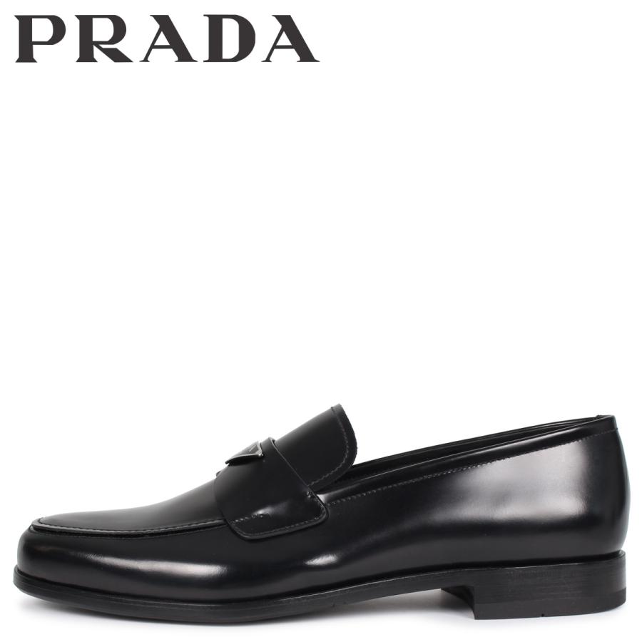 PRADA プラダ ローファー F0002 NERO シューズ トライアングルロゴメタル 055 革靴 2DE127 メンズ ブラッシ