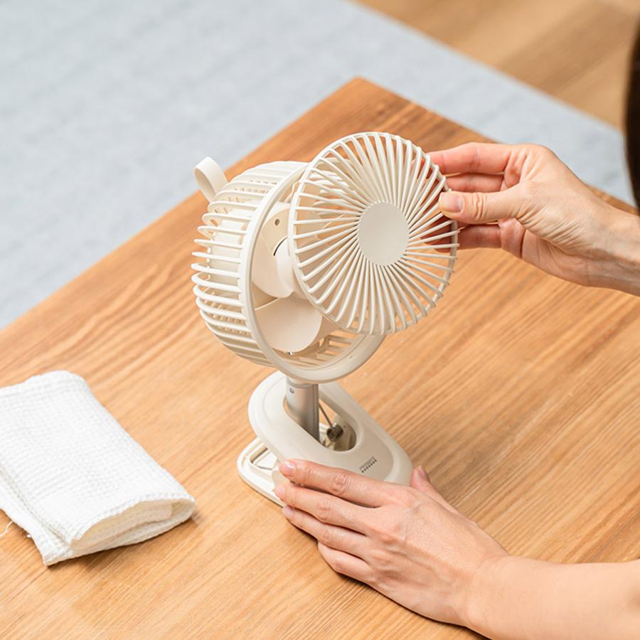 PRISMATE プリズメイト 扇風機 卓上 クリップ DCモーター USB充電 自動首振り 小型 MINI LIVING FAN F084｜sugaronlineshop｜16