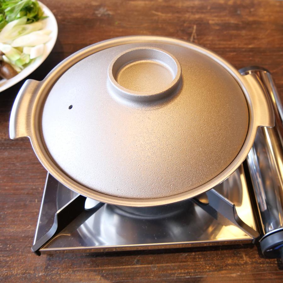 PRESSENCE（プレッセンス） 両手鍋 ステンレス 卓上鍋 27cm 土鍋風