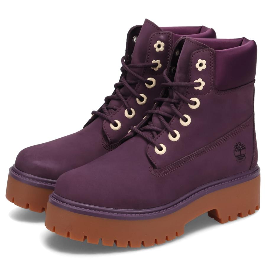 Timberland パープル スエード ハイカットブーツ Timberland（ティンバーランド） ブーツ 6インチ ストーン ストリート