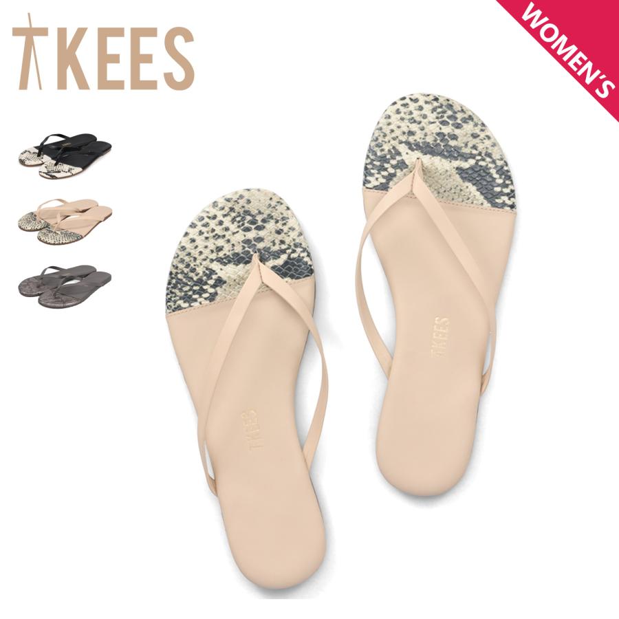 ティキーズ tkees french tips パイソン サイズUS7 24cm TKEES（ティキーズ） ビーチサンダル フレンチティップス レディース