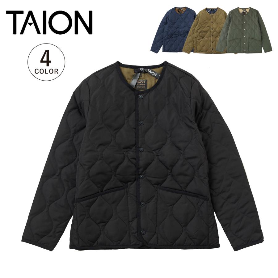 TAION インナーダウン ミリタリー 104B2ML-1 黒　L TAION（タイオン） インナーダウン ジャケット アウター メンズ