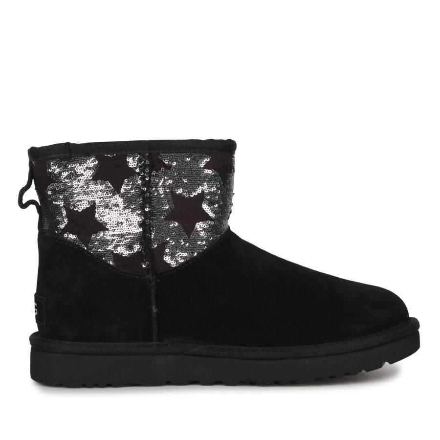 アグ UGG ムートン ブーツ クラシック ミニ シークイン スターズ レディース CLASSIC MINI SEQUIN STARS ブラック グレー 黒 1109441｜sugaronlineshop｜05