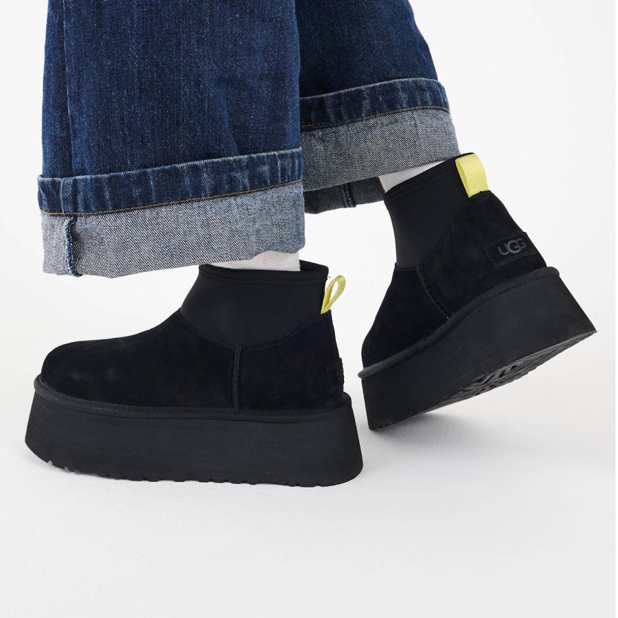 UGG アグ クラシックミニ ディッパー ブーツ 厚底 ブラック 23㎝　未使用 UGG（アグ） クラシックミニ ディッパー ブーツ レディース 厚底
