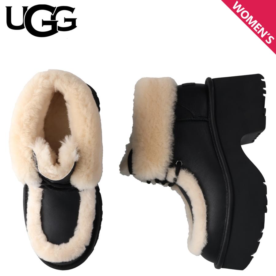 UGG（アグ） ブーツ ムートンブーツ エスミー レザー レース アップ