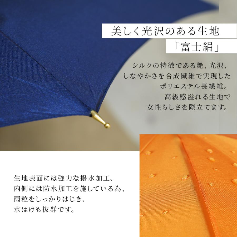 WAKAO　ワカオ　新品未使用　雨傘　長傘　ネイビー　6200 WAKAO（ワカオ） 長傘 雨傘 レディース 軽量 防水 撥水加工 天然素材