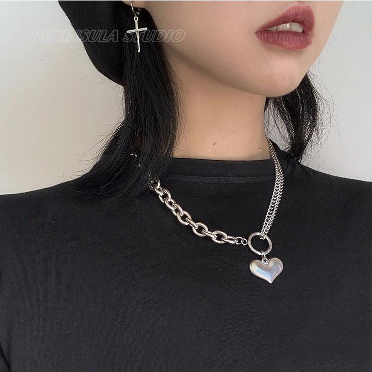 流行 パンク ヴィンテージ ハート ペンダントネックレス アクセサリー男女 レトロ ネックレスシルバートおしゃれ 30 菅原 通販 Yahoo ショッピング