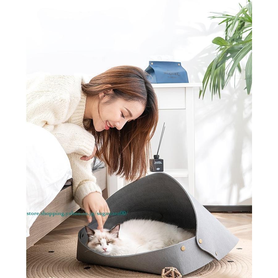北欧スタイル3カラー選べるウールフェルト 犬ベッド 猫ベッド 高品質なクッション付き寝袋 フォーシーズンズ 猫用ベッド パッドペット猫用品掃除簡単 9093 菅原 通販 Yahoo ショッピング