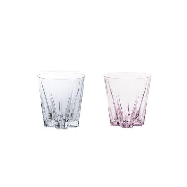 【クーポン対象外】 SAKURASAKU "SAKE"glass GG-02U/新品 紅白ペアセット(ピンク/クリアー) コップ、グラス