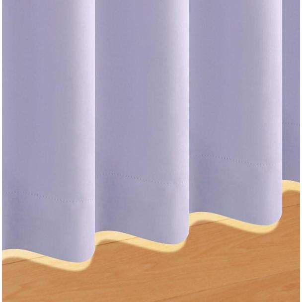 ドレープカーテン (幅100cm×高さ230cm)の2枚セット 色-ラベンダー