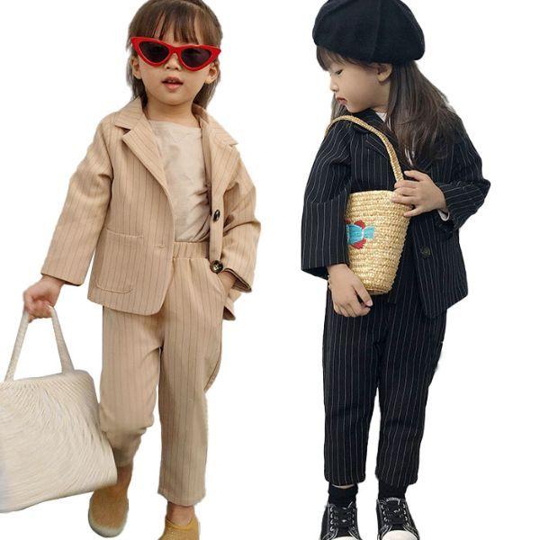 スーツ 女の子 ジャケット パンツ 2点セット 長袖 入学式 卒業式 入園式 カジュアル ダンス 衣装 春 秋 ブラック ベージュ 韓国子供服 メール便対象商品 Qs114 S Lab 通販 Yahoo ショッピング