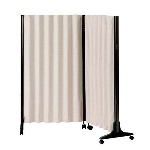 間仕切り コーナー用 W120(60×2)×D34×H110cm パーティション アコーディオンスクリーン 衝立 お客様組立 受注生産商品 AAC-121