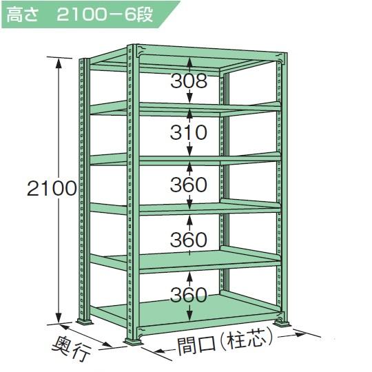スチールラック 耐荷重300kg/段 H210×W120×D60cm 4段 5段 6段 ボルトレス 簡単組立 車上渡し 法人様限定商品 G2112L_3