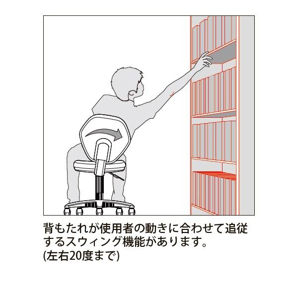 オフィスチェア 事務用イス ビニールレザー張りチェア 回転イス 事務椅子 お客様組立 個人様宛配送不可 K-921PUの画像
