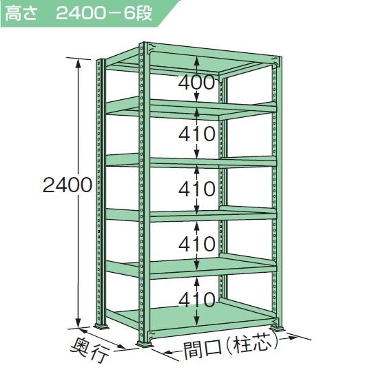 スチールラック 耐荷重250kg/段 H240×W150×D60cm 5段 6段 ボルトレス 簡単組立 車上渡し 法人様限定商品 L2415Lの画像