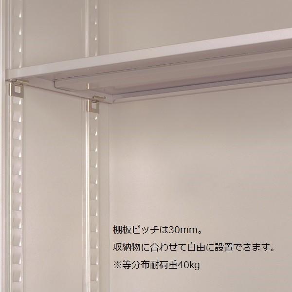 深型 スチール書庫 キャビネット スチール棚 書類棚 本棚 書棚 ガラス扉 鍵付き W176×D51.5×H88cm オフィス家具 法人様限定商品 国産 車上渡し N306GWの画像
