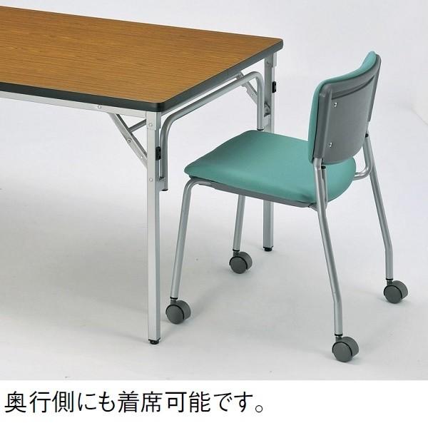 折りたたみテーブル W1500×D750×H700mm 会議用テーブル 会議用机 ソフトエッジ巻 国産 オフィス家具 受注生産 TGS-S1575の画像