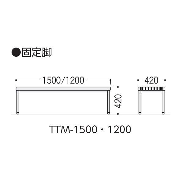 タタミベンチ 長椅子 長イス ロビーベンチ W120×D42×H42cm 受注生産 お客様組立 TTM-1200_1
