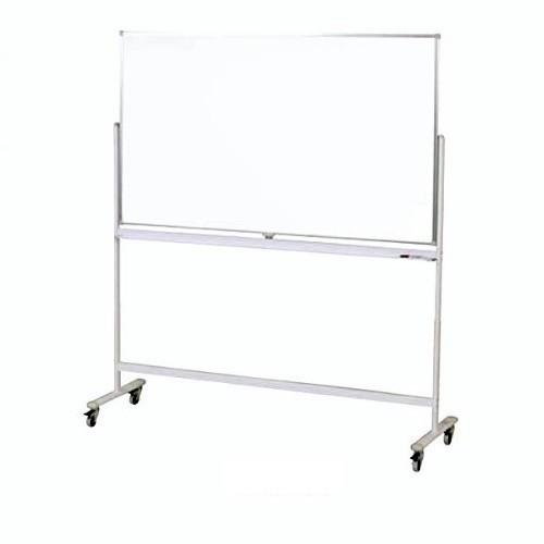 スチール回転両面ホワイトボード 脚付き 両面ボード W120×H90cm お客様組立 WBS-1209RF