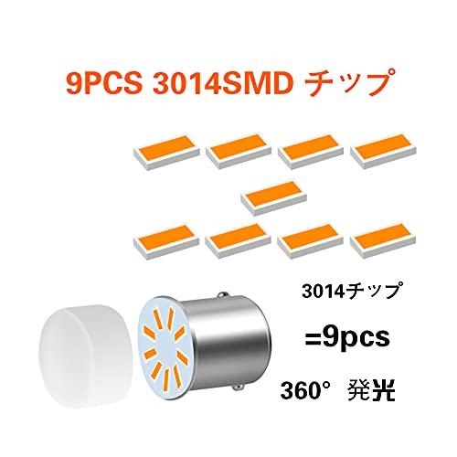 DuaBhoi S25 ダブル球 Led 電球 BAY15D 12V21/5W 1157 ブレーキランプ バックランプ リアライト テールランプ ライト アンバー 6個セット｜sugimotoshouji｜03