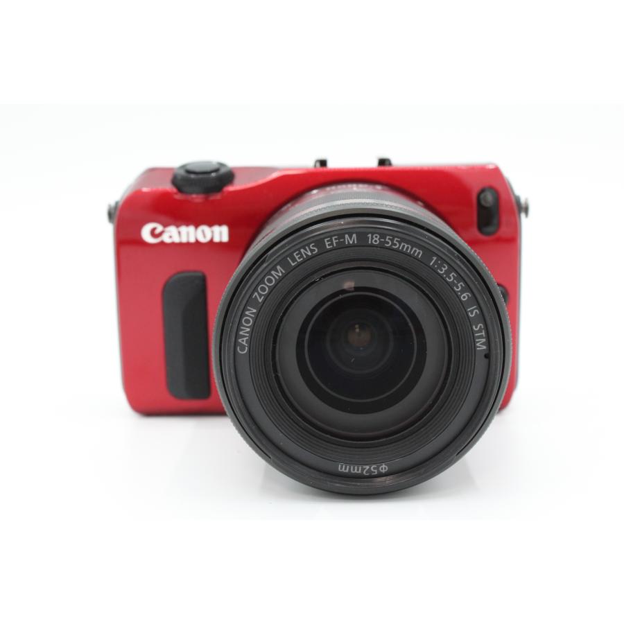 【良品】CANON キヤノン ミラーレス一眼カメラ EOS M レンズキット EF-M18-55mm F3.5-5.6 IS STM付属 レッド EOSMRE-18-55ISSTMLK #LE2024346｜suginami-camera｜02