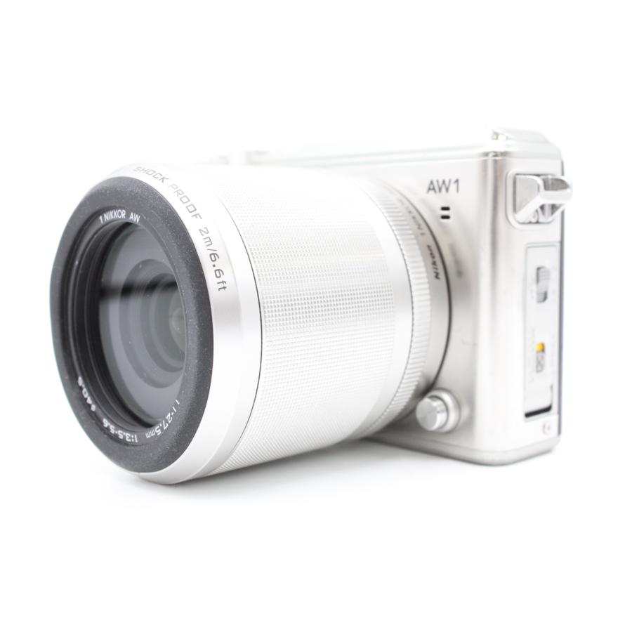 Nikon - ＜＜シャッター回数2,699回！！化粧箱付き！！＞＞【並品】NIKON ニコン Nikon1 AW1 防水ズームレンズキット シルバー #LE2025139 シャッター回数2,699回！！化粧箱付き！！＞＞【並品】NIKON