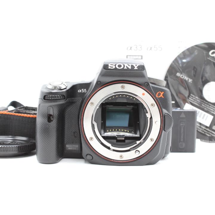 良品】SONY ソニー デジタル一眼レフカメラ α55 ボディ ブラック SLT 