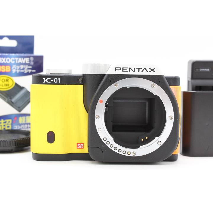 ＜＜新品充電器付き！！シャッター回数4,237回！！＞＞【良品】PENTAX ペンタックス K-01 ボディ ブラック/イエロー #LE2027412