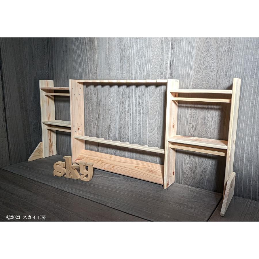 ロッドスタンド 10本 ルアースタンド リールスタンド 小物置き 国産