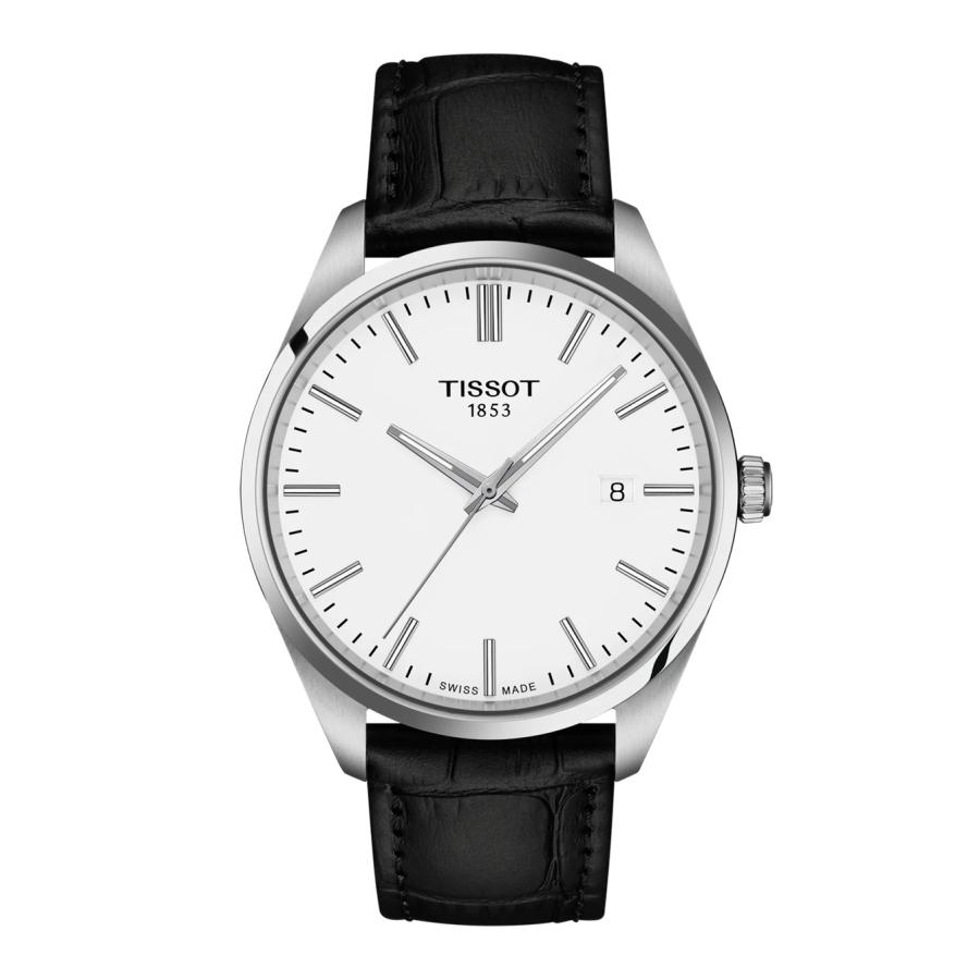 ティソPR100クオーツ TISSOT QUARTZ T150.410.16.011.00　ホワイト文字盤 レザーストラップ ケースサイズ40mm　正規2年保証　腕時計スタンドプレゼント付き