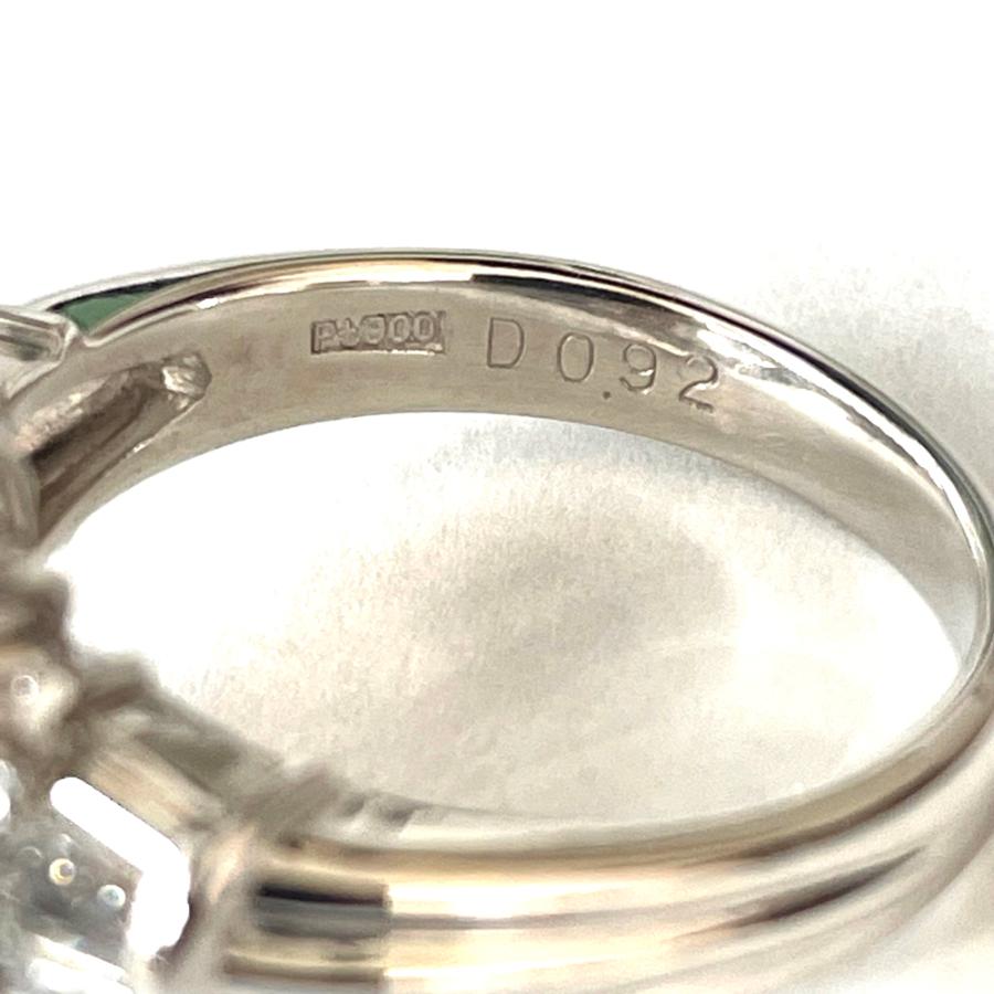 中古】Pt900 ウォーターオパール ダイヤ ファッションリング D 0.92ct 