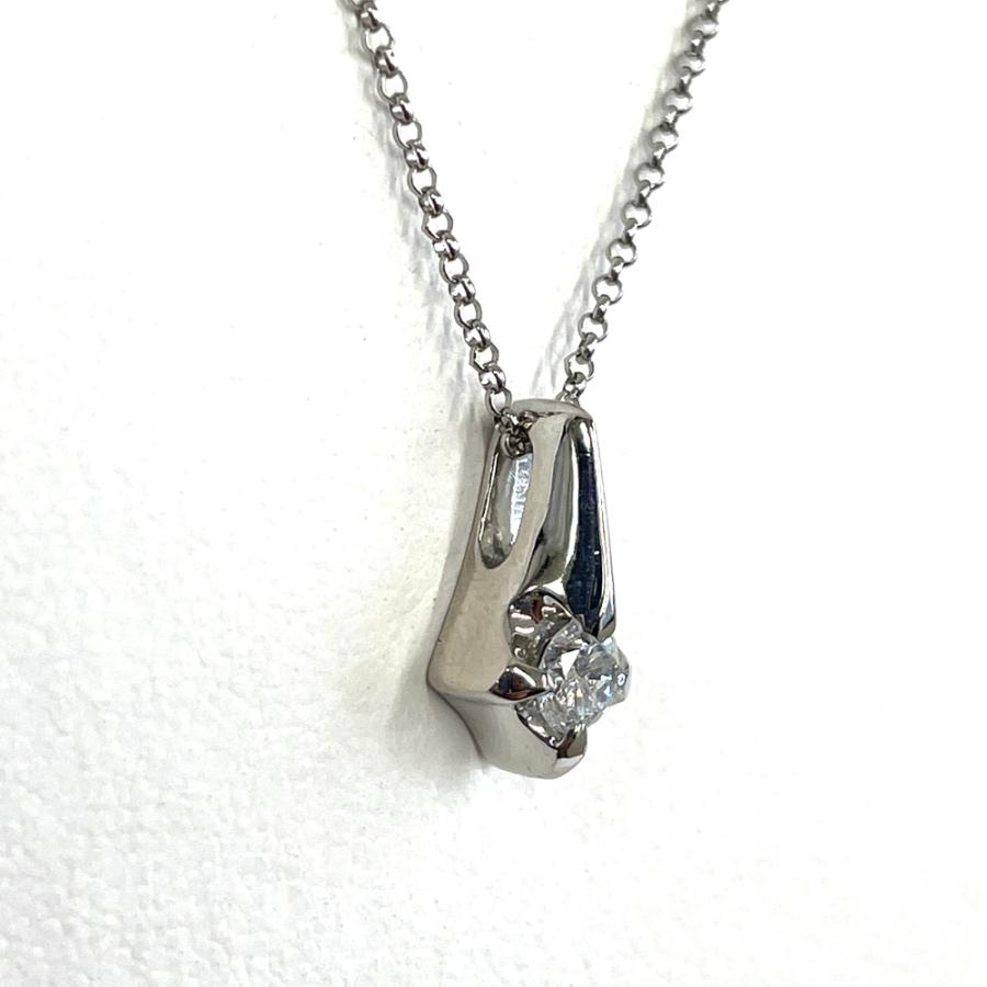 中古】Pt850 ダイヤ D 0.24ct ネックレス 約4.8g : すぎ質店