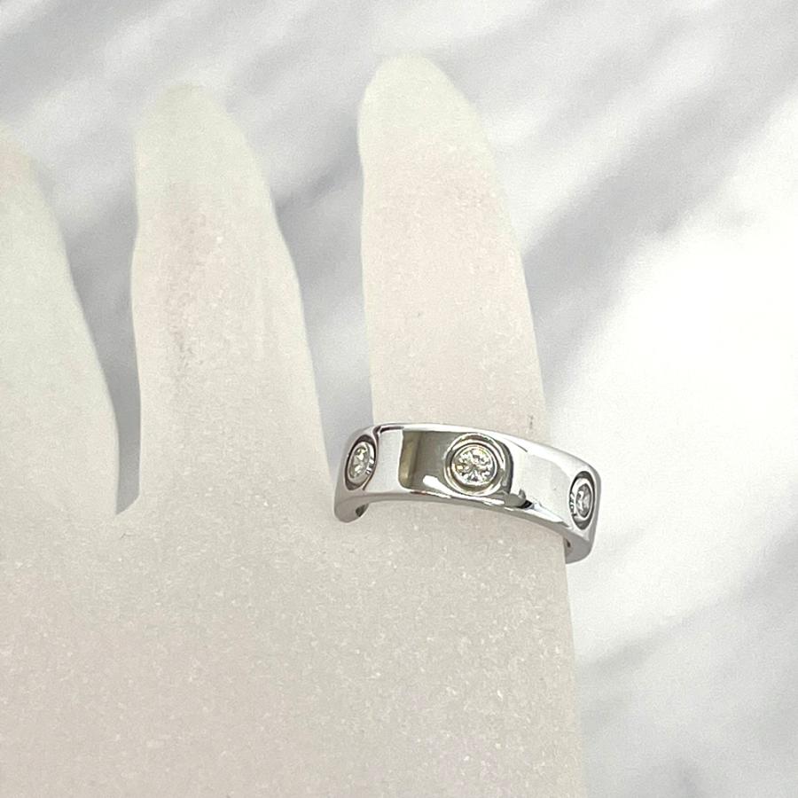 Cartier 【中古】CARTIER カルティエ ラブリング フルダイヤ K18WG  