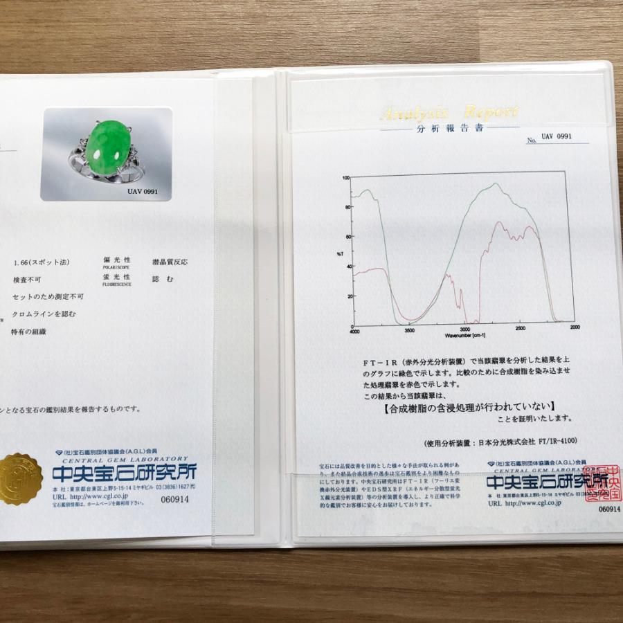 中古】Pt850 ヒスイ ファッションリング 指輪 石目表記無し 17号 