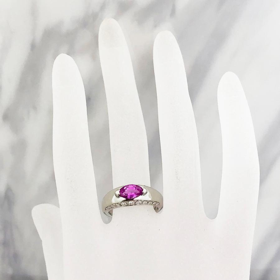 中古】タサキ ピンクトルマリン リング Pt900 T1.05ct D0.37ct 13号 