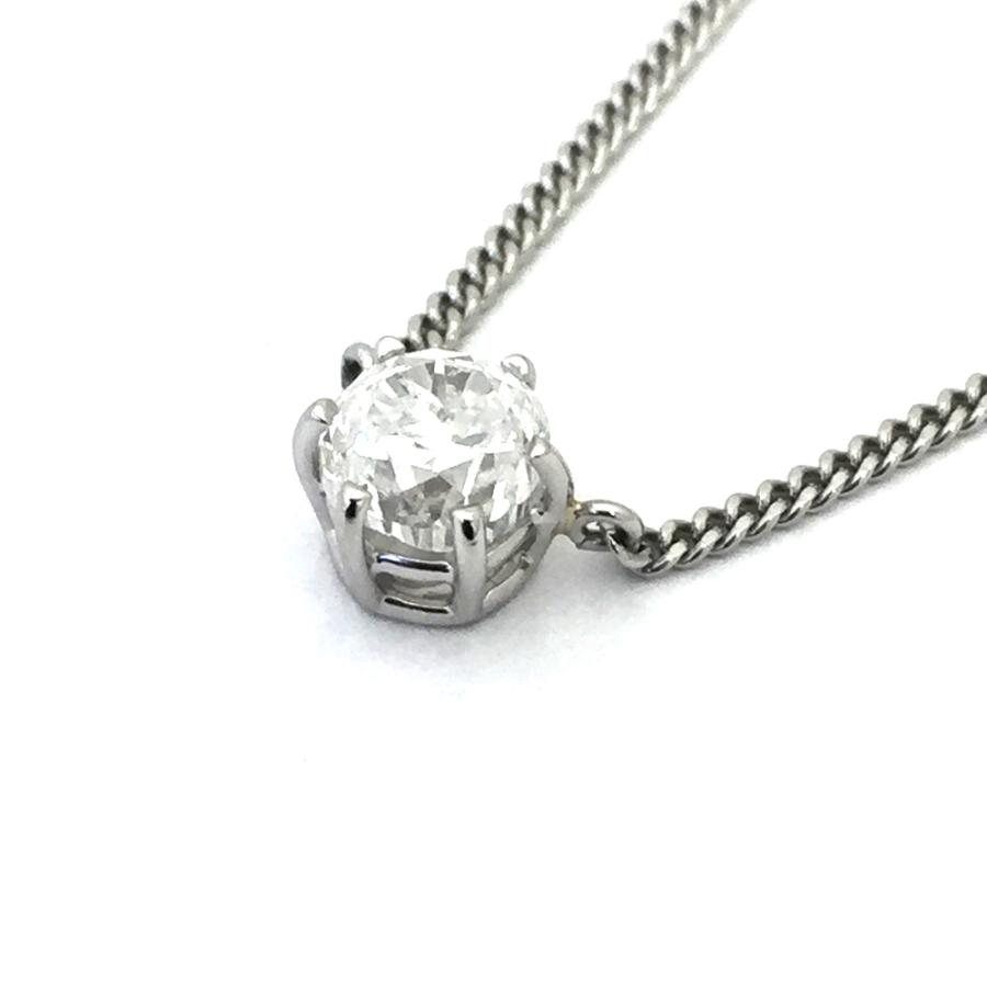 ネックレス ペンダント 中古美品 Pt850 ダイヤ ネックレス D 1 01ct 一粒ダイヤネックレス