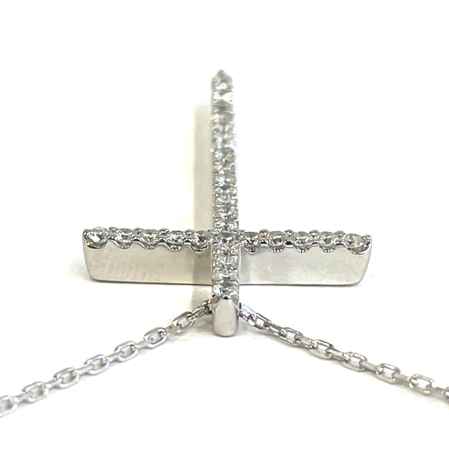 Pt900／Pt850 ダイヤ クロス ネックレス D0.46ct : すぎ質店 - 通販