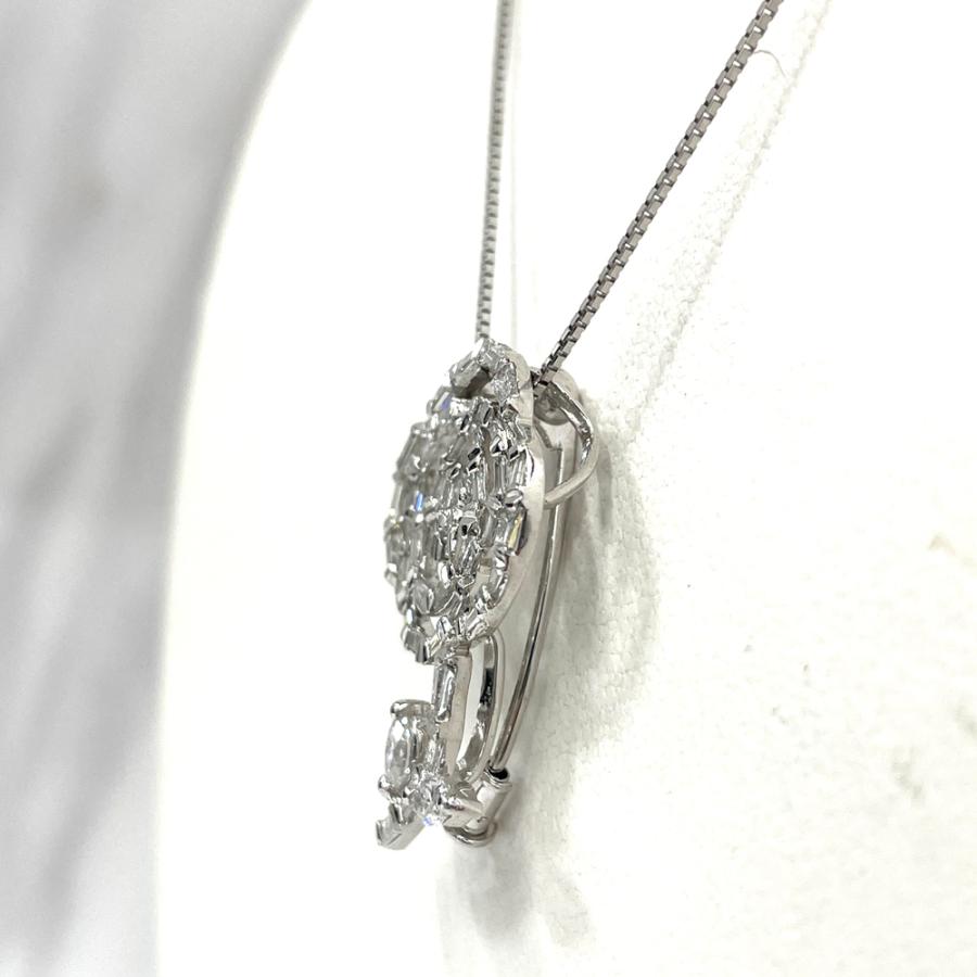 K18WG/Pt850 ダイヤ バラ ネックレス D 1.00ct : すぎ質店 - 通販 