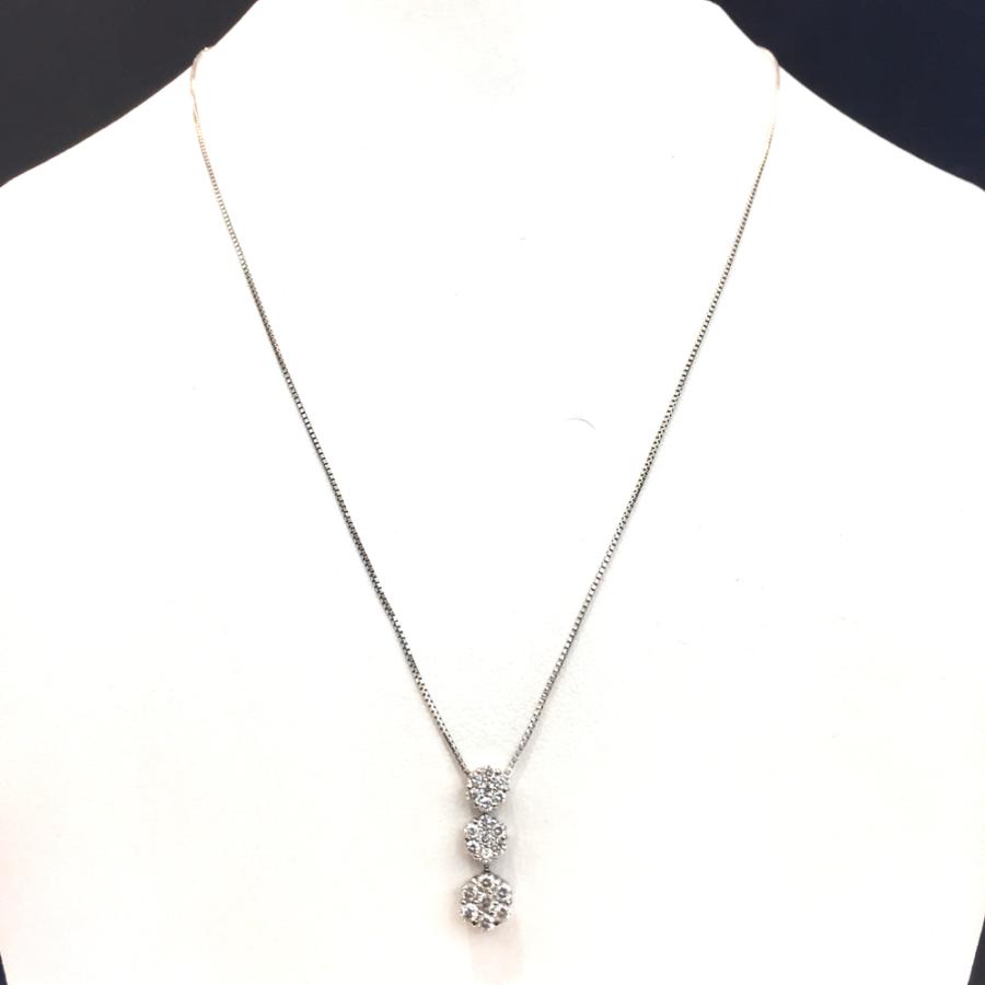 K18WG ダイヤ ネックレス D 0.68ct : すぎ質店 - 通販 - Yahoo 