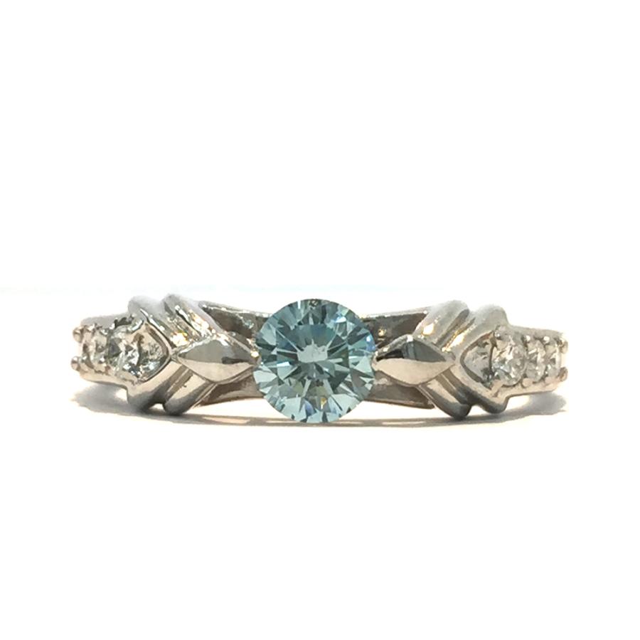 Pt900 ダイヤ ファッションリング D 0.356ct D 0.12ct 13号 5.3g 指輪 