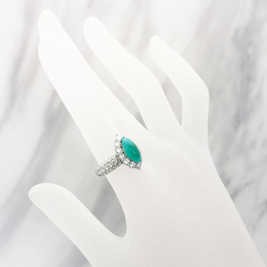 中古】Pt900 オパール ダイヤ ファッションリング O 1.36ct D 1.74ct