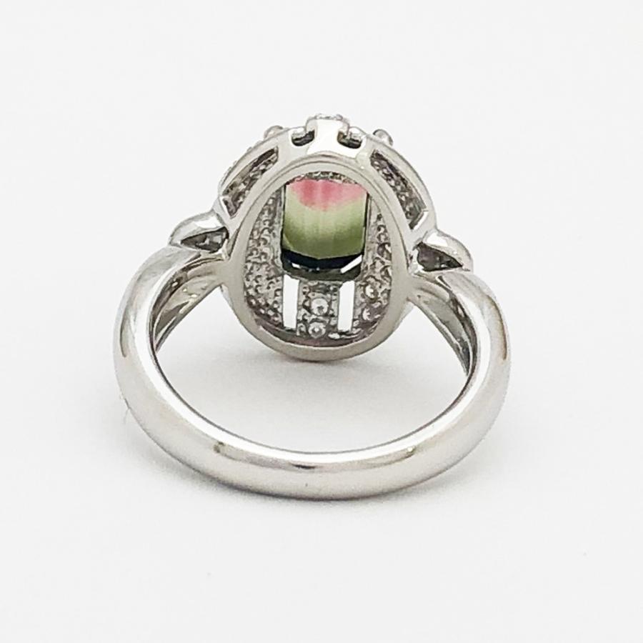 Pt900 トルマリン リング T1.95ct D0.18ct 11号 9.7g : すぎ質店 