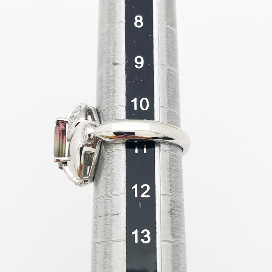 Pt900 トルマリン リング T1.95ct D0.18ct 11号 9.7g : 43670 : すぎ 