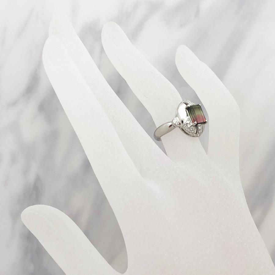 Pt900 トルマリン リング T1.95ct D0.18ct 11号 9.7g : 43670 : すぎ 