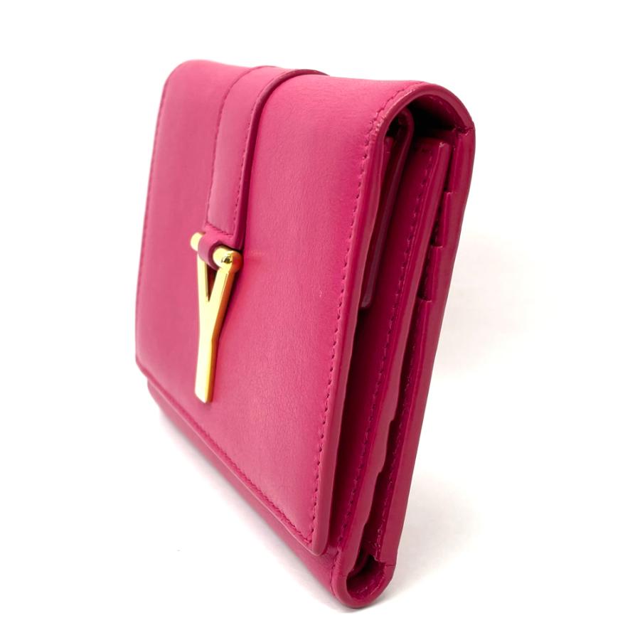 SAINT LAURENT 【中古】サンローランパリ PARIS 三つ折り財布