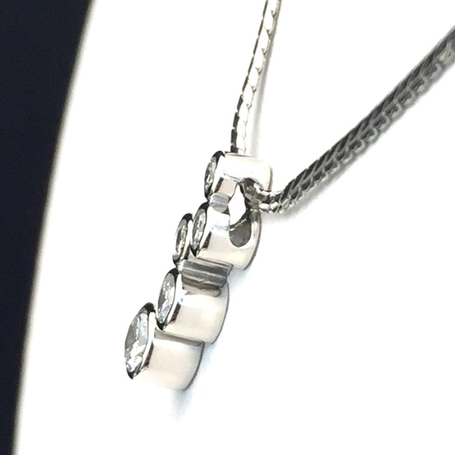 ダイヤ　Pt850 ネックス Pt850 ダイヤ デザインネックレス ダイヤ0.65ct ネックレス