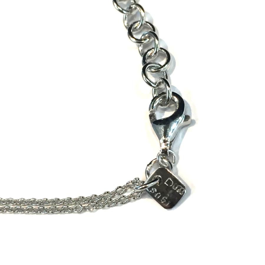 K18WG サファイヤ ダイヤ ネックレス S 0.51ct D 0.33ct 8.8g : すぎ