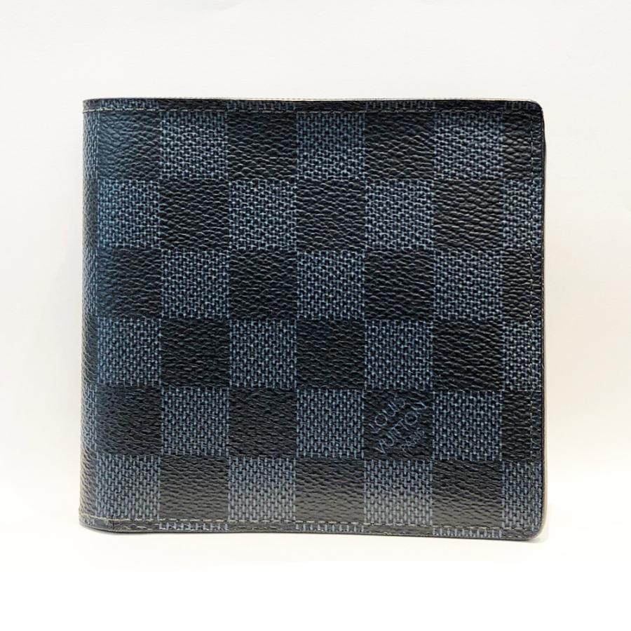 【中古】LOUIS VUITTON ルイヴィトン ダミエコバルト ポルトフォイユ・マルコ N63213（廃盤）二つ折り財布 :46457:すぎ